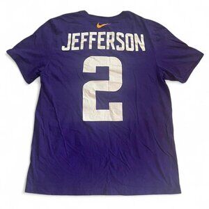 Minnesota Vikings Justin Jefferson Short Sleeve Shirt Purple Men's Size Medium